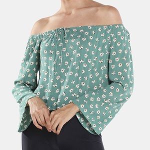Billabong Floral Women's Light It Up Off-The-Shoulder Top
